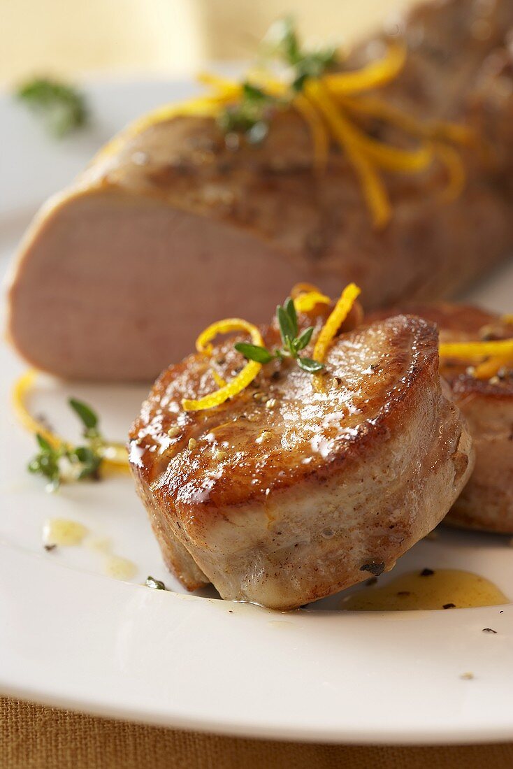 Pork medallions and pork fillet