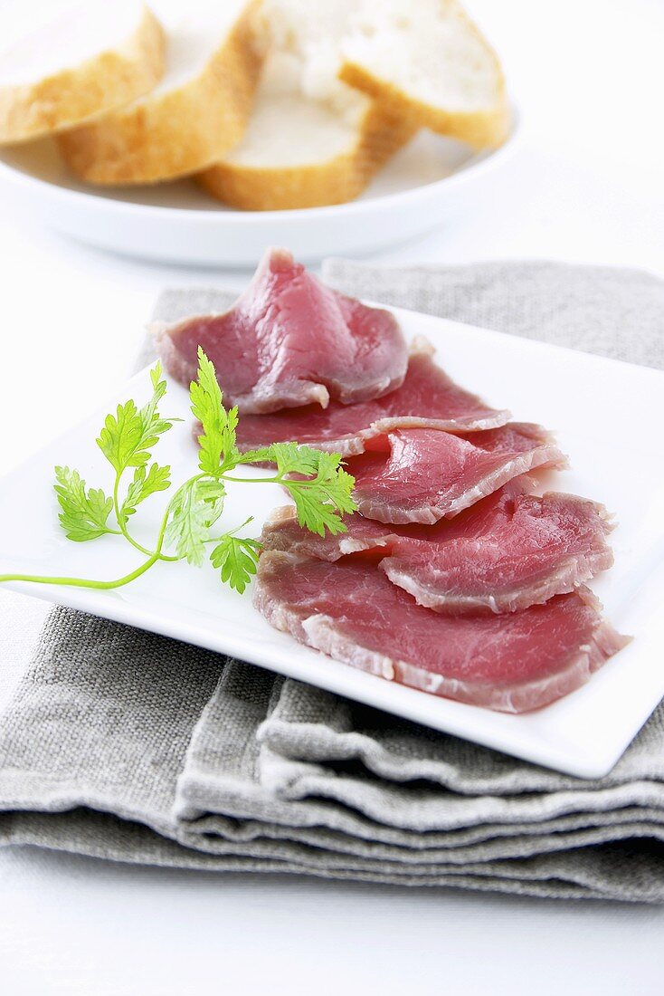 Marinated fillet of veal