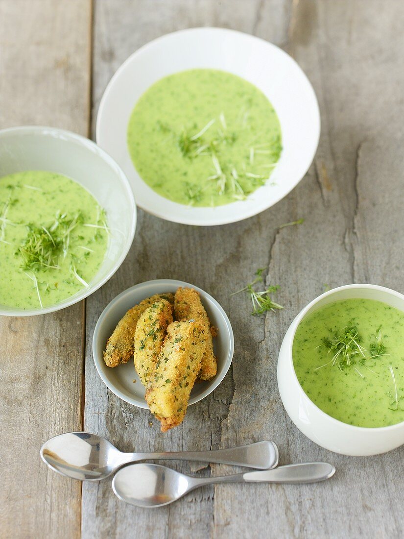 Herb soup with brawn and black pudding (Hesse, Germany)