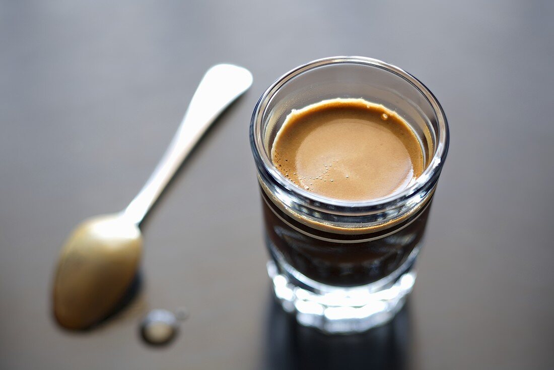 Espresso in glass