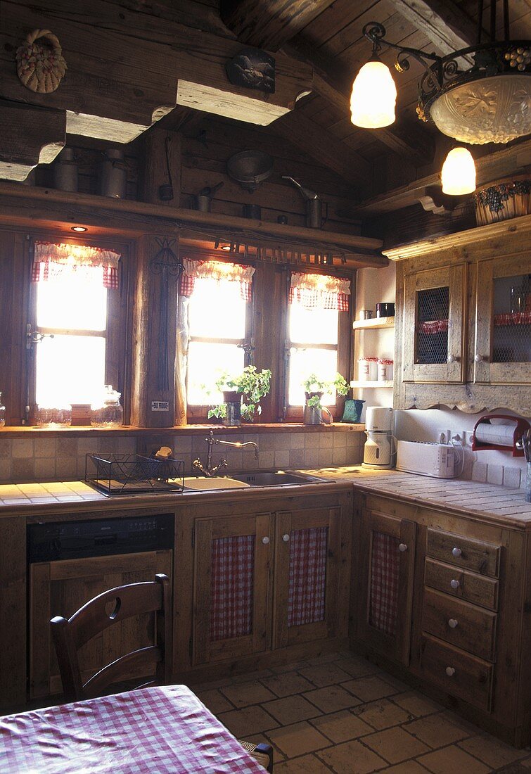 A kitchen in a mountain hut (France)