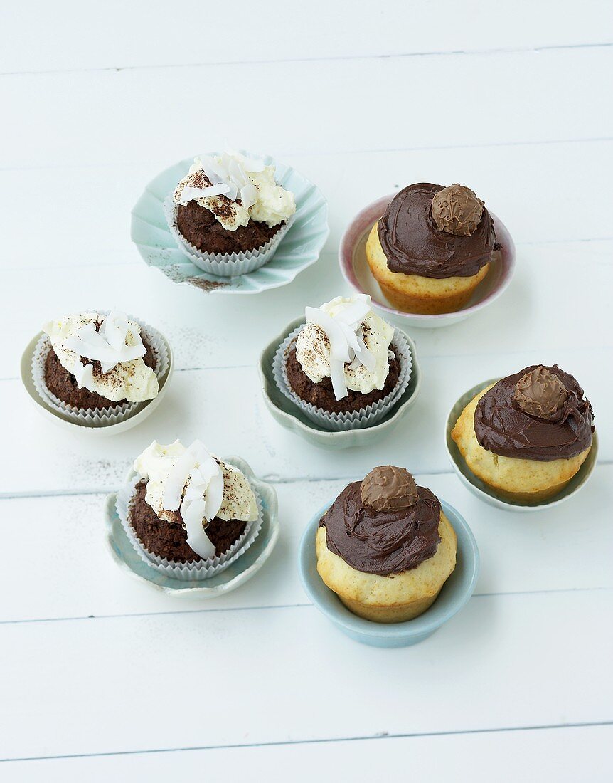 Schoko-Kokos-Cupcakes und Getrüffelte Cupcakes