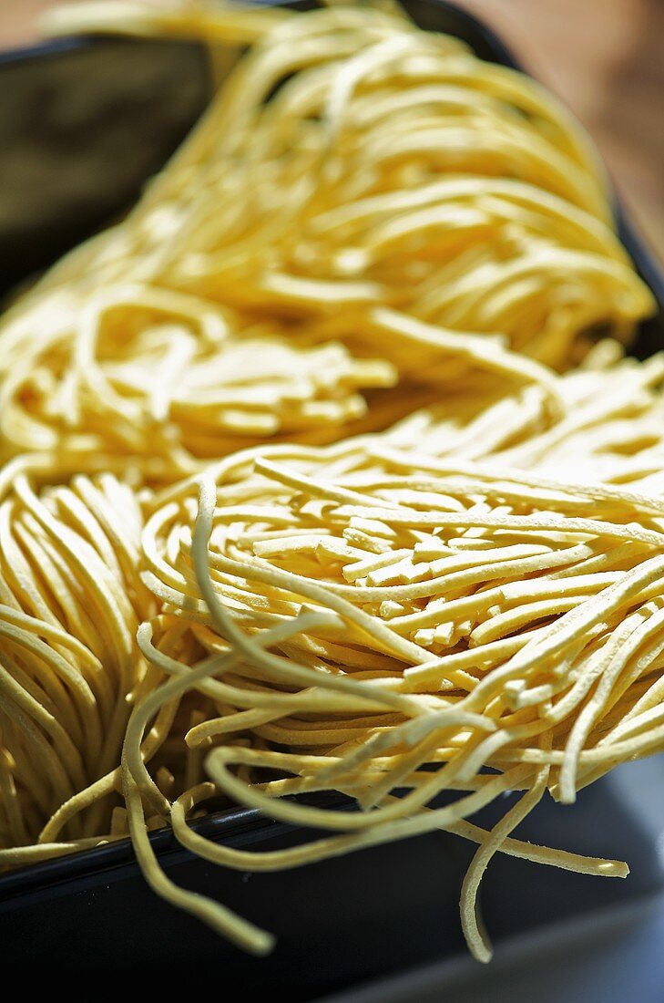 Dried, home-made linguine