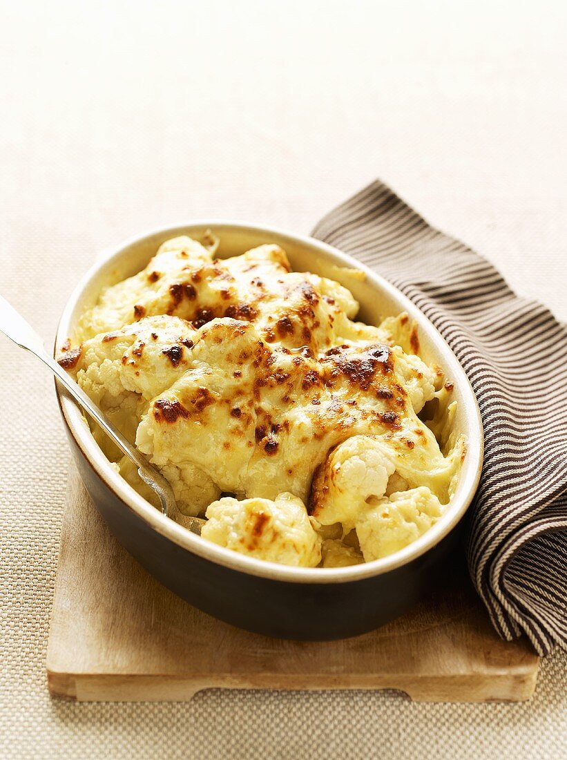 Cauliflower in baking dish