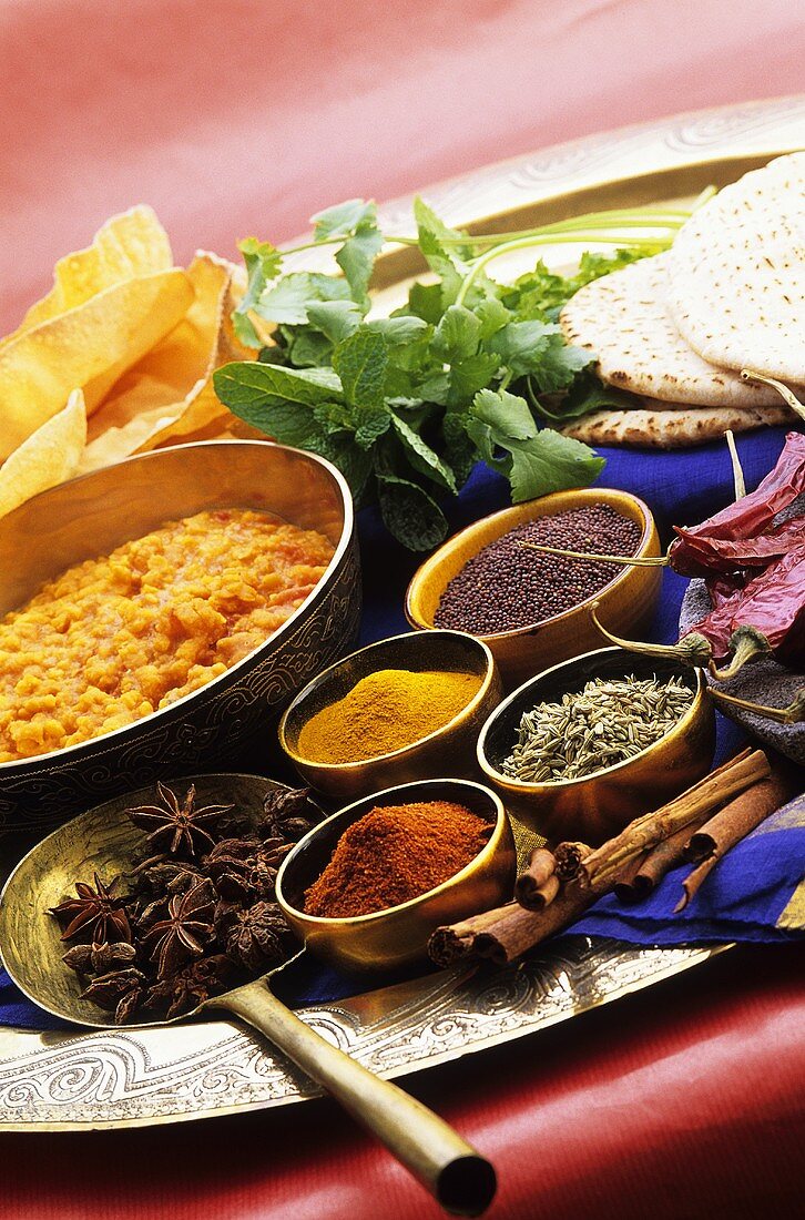 Dal and various spices (India)