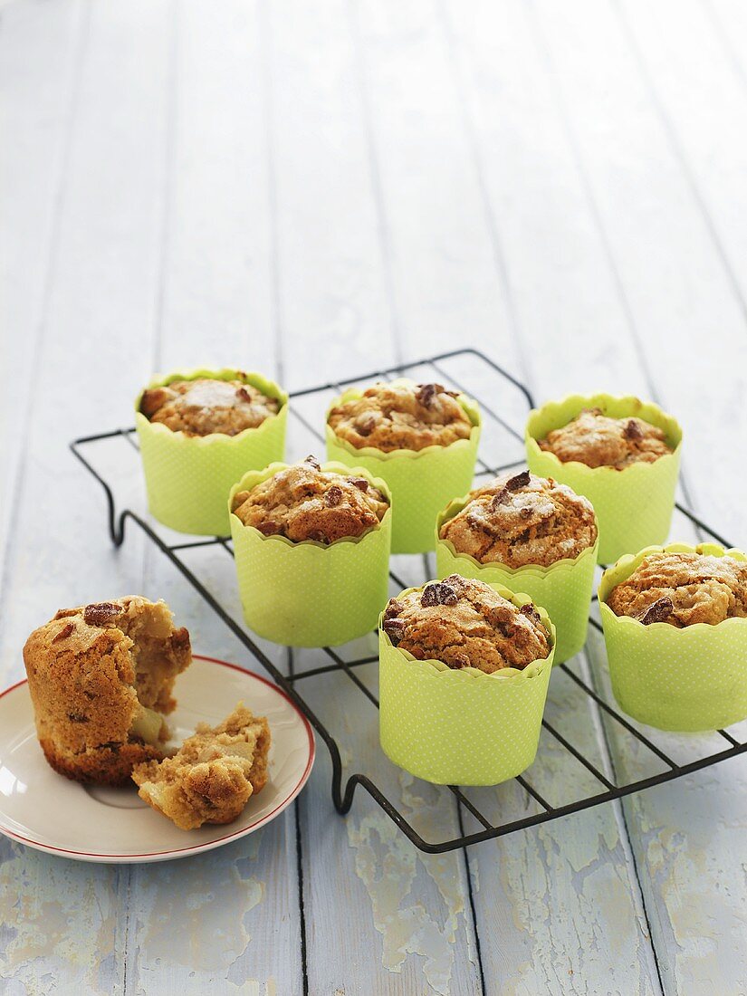 Pear and pecan muffins