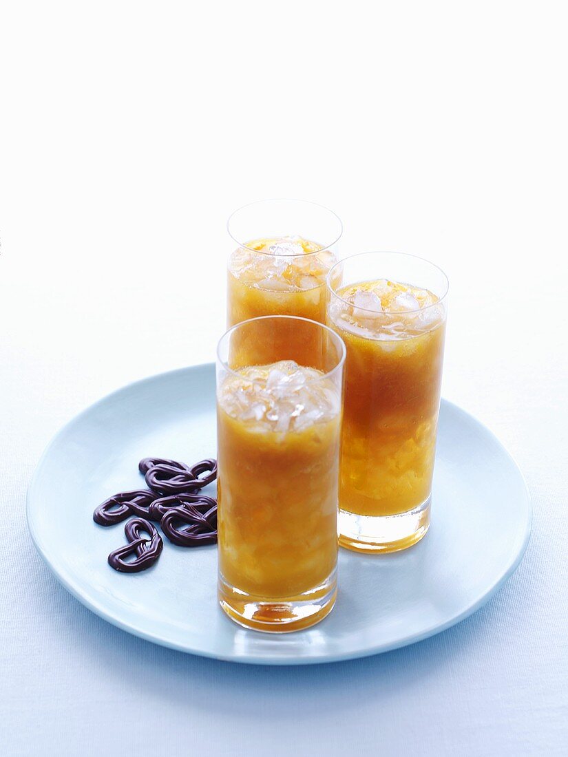 Apricot juice with crushed ice