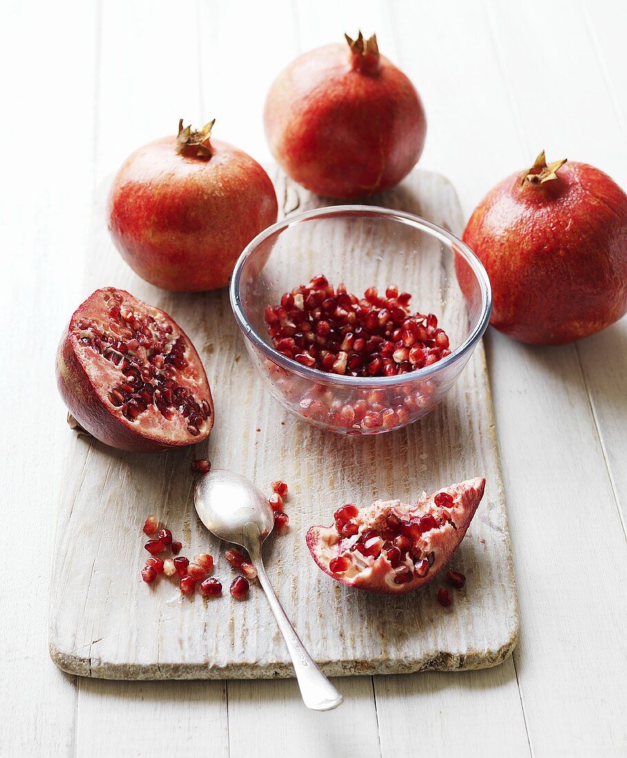 Pomegranates and pomegranate seeds