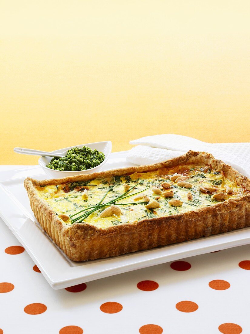Onion tart with chives