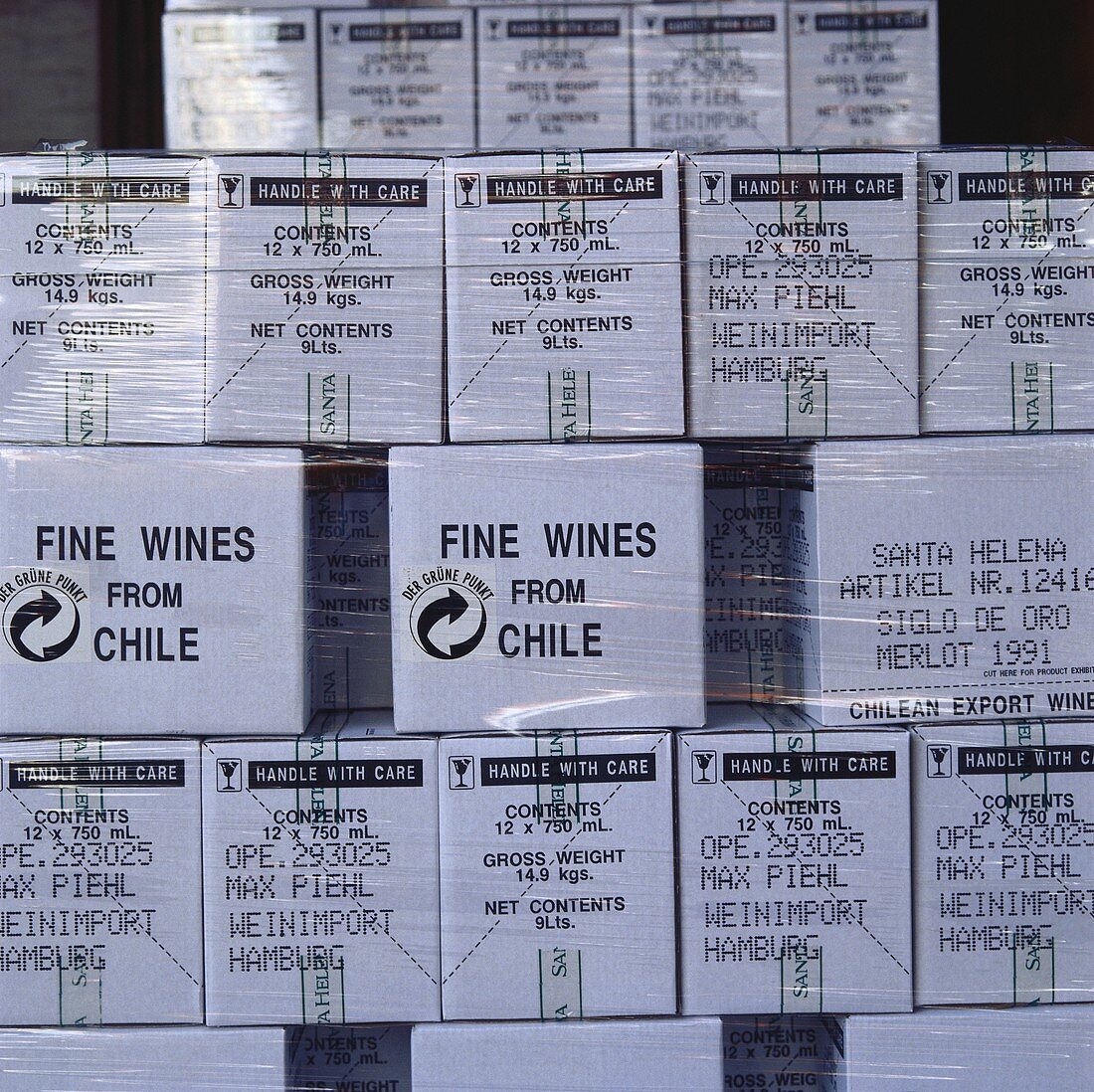 Weine aus Chile in Kartons zum Versand