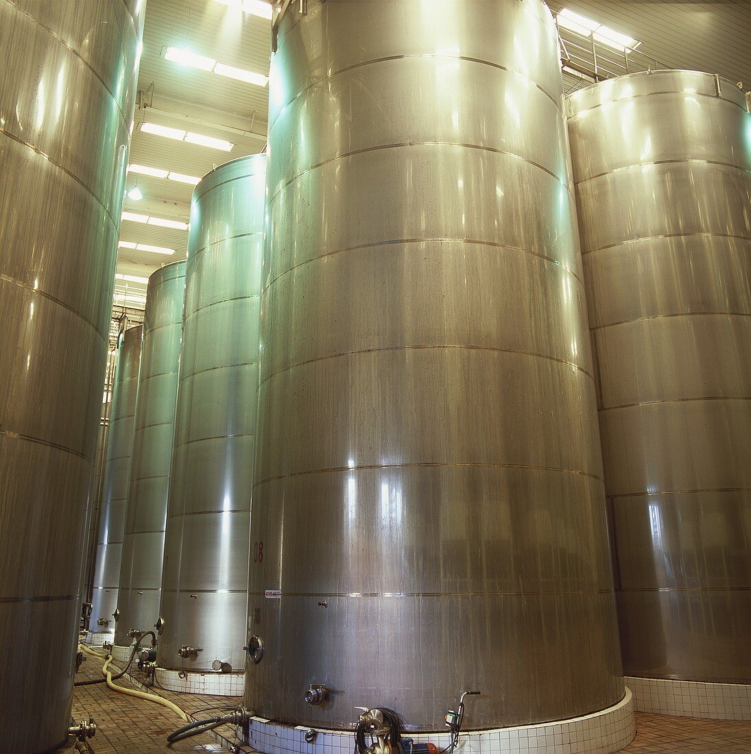 Stainless steel tanks of Great Wall Winery, Shacheng, China