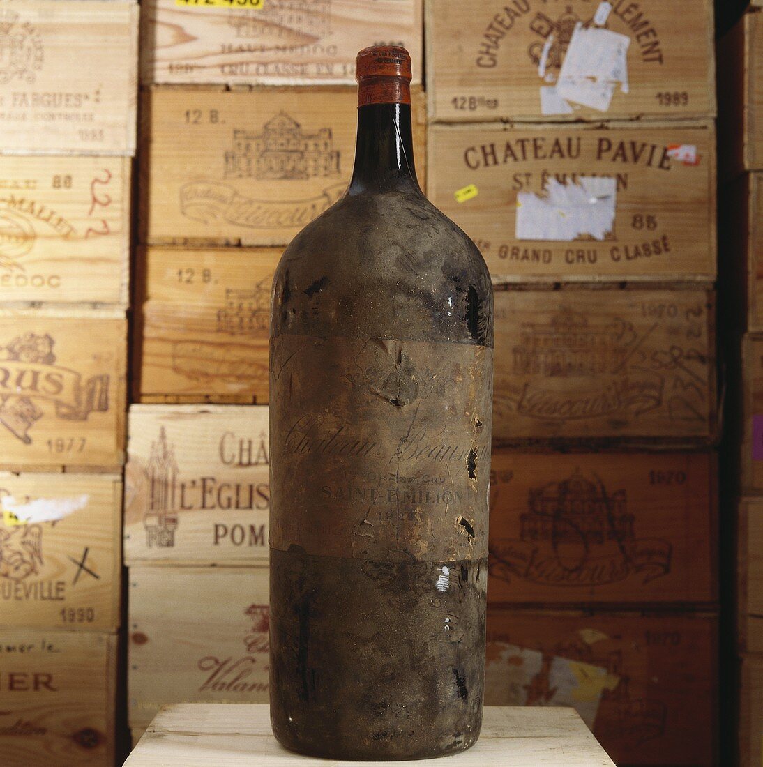 An old bottle of Château Beauséjour