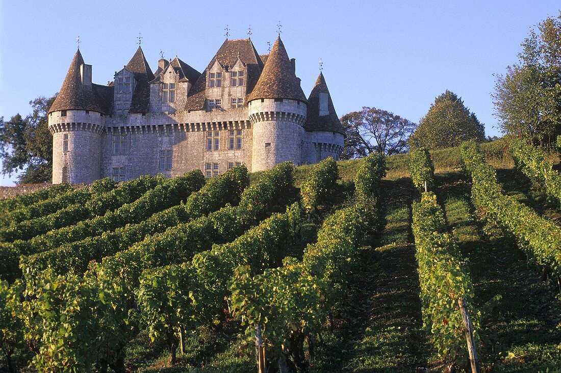 Das Château Monbazillac, Bergerac, Bordeaux, Frankreich