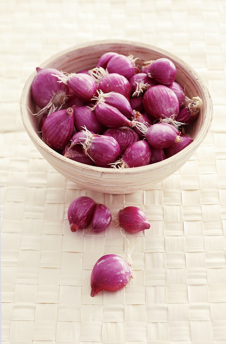 Thai red onions in bowl