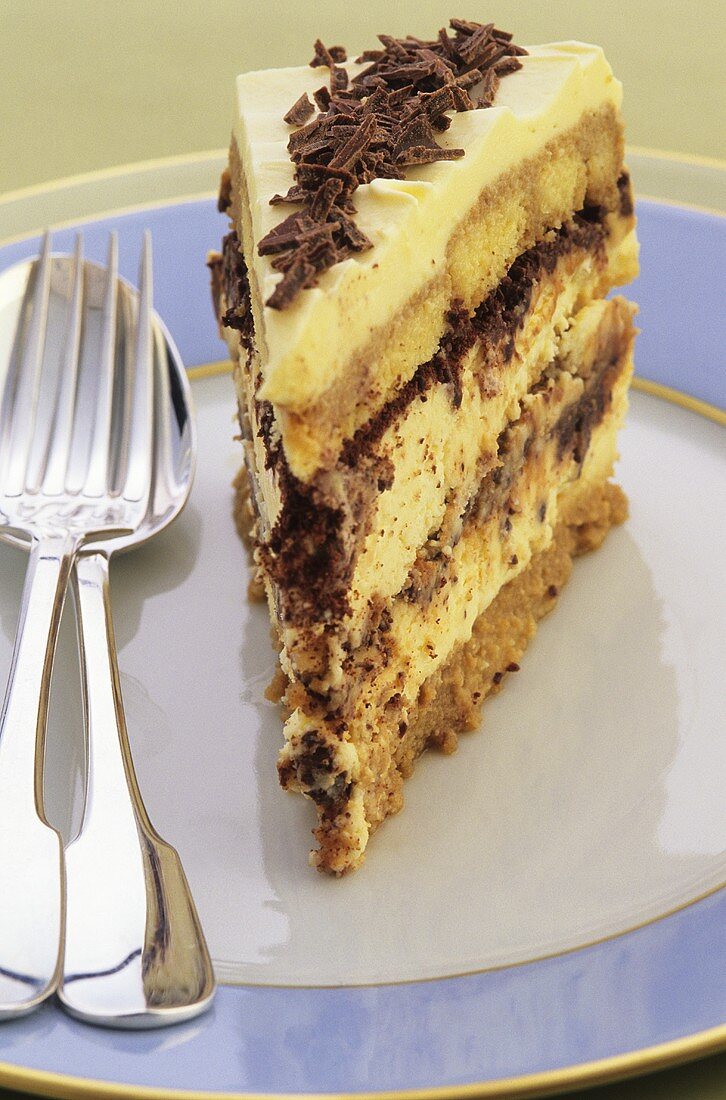 Piece of tiramisu cake