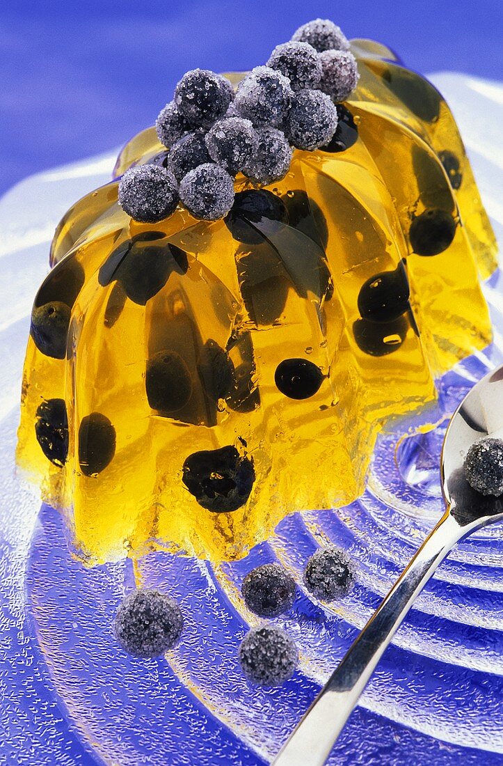 Jelly with blueberries