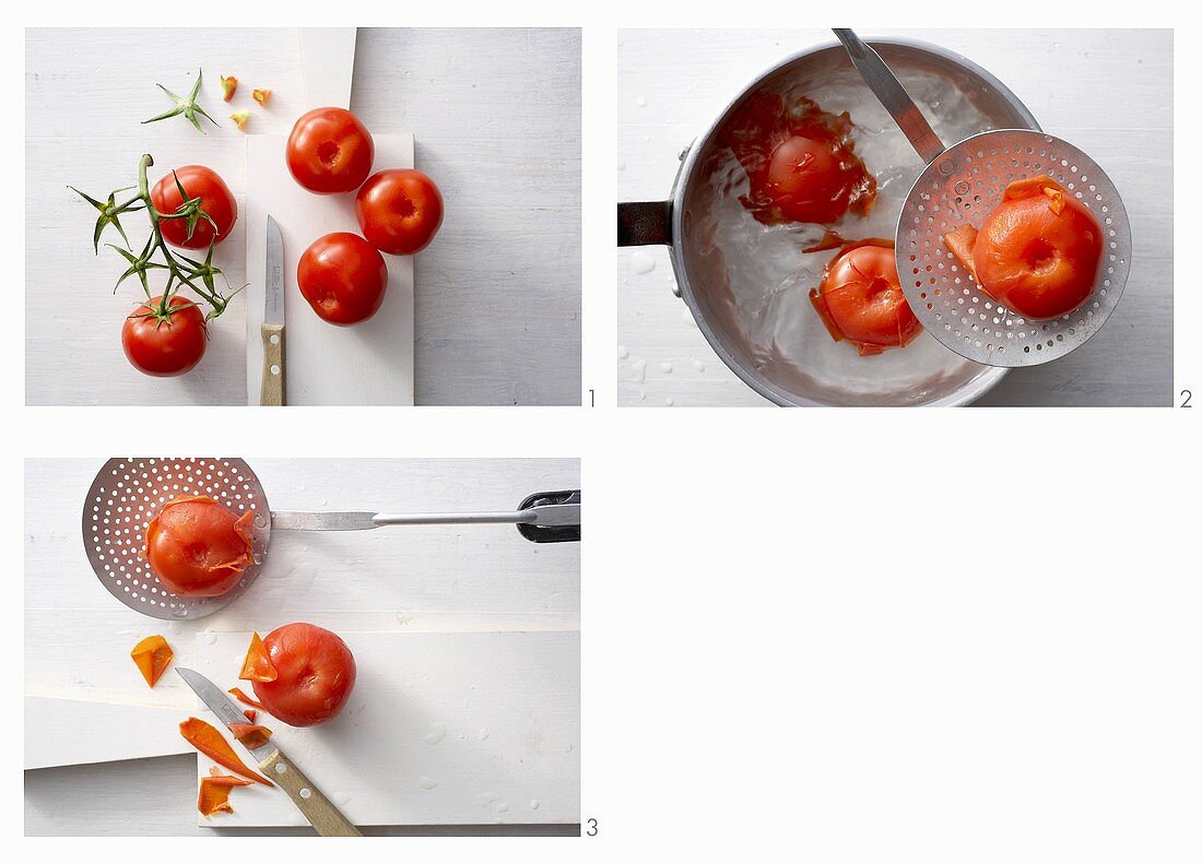 Tomaten enthäuten