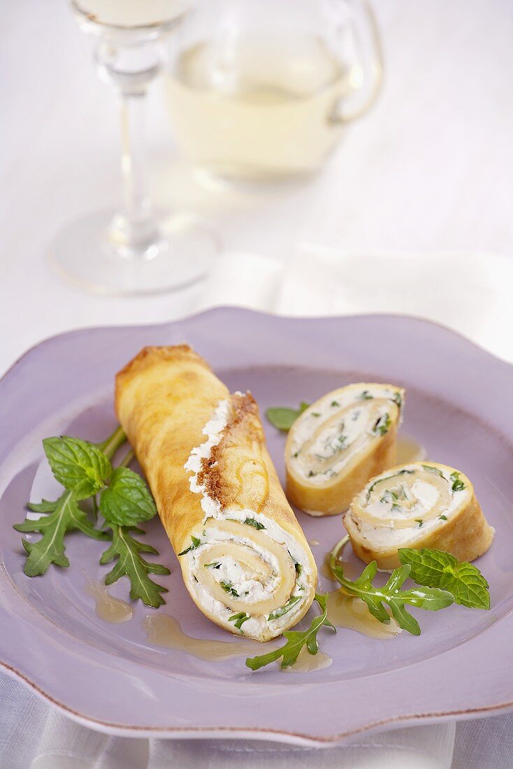 Omelett mit Ziegenkäse und Rucola