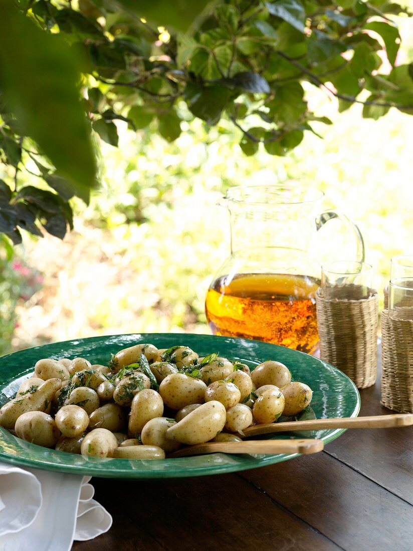 Salad of baby potatoes and herbs