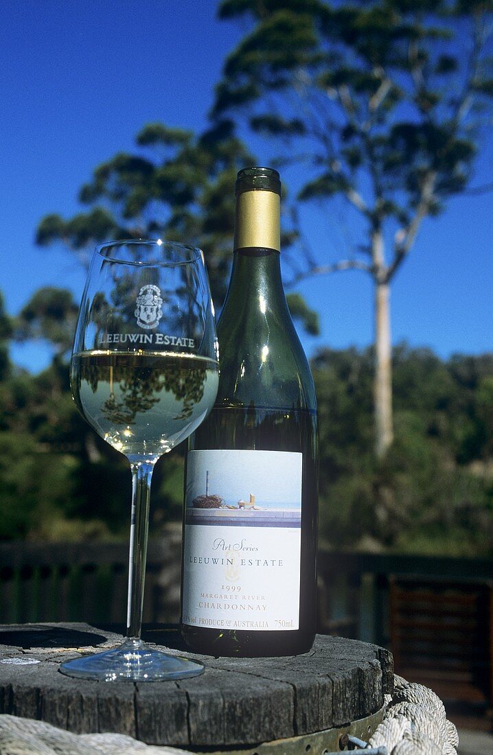 Bottle of Chardonnay, Leeuwin Estate, Margaret River, Australia