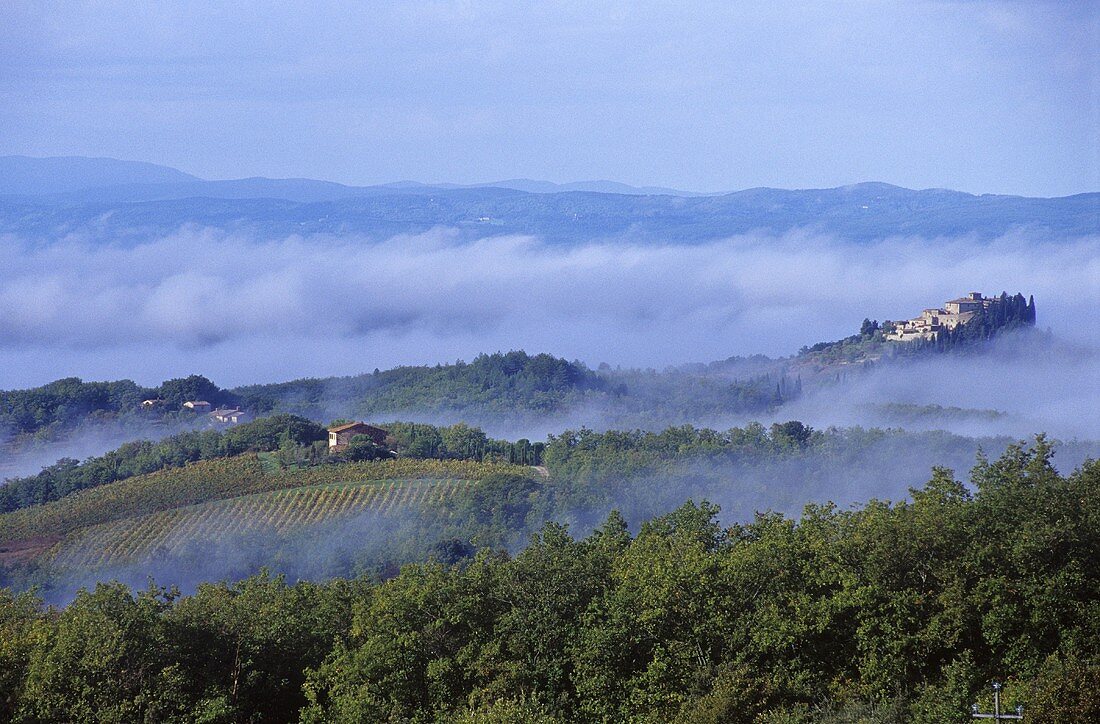 Castello di Cacchiano on hilltop, Gaiole, Chianti Classico