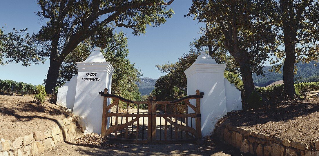Gate to Groot Constantia Estate, Constantia, S. Africa