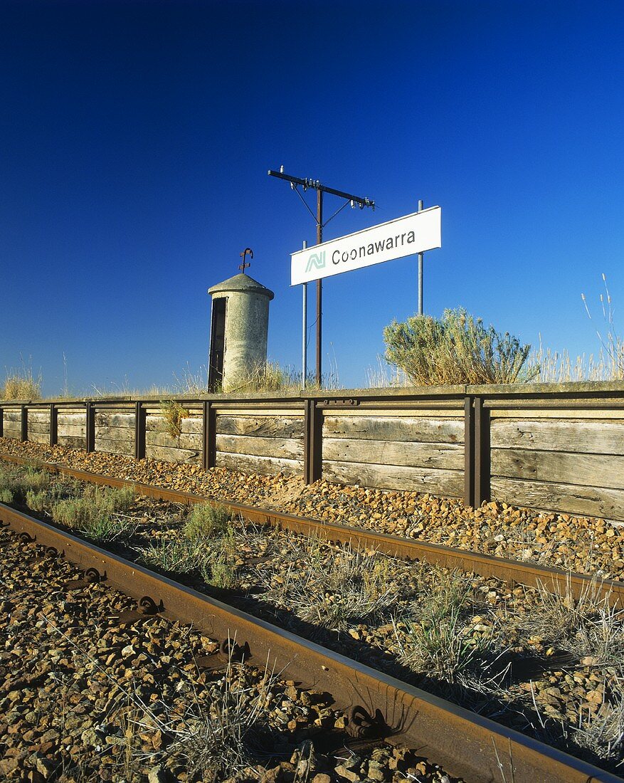 Zughaltestelle Coonawarra, Südaustralien, Australien