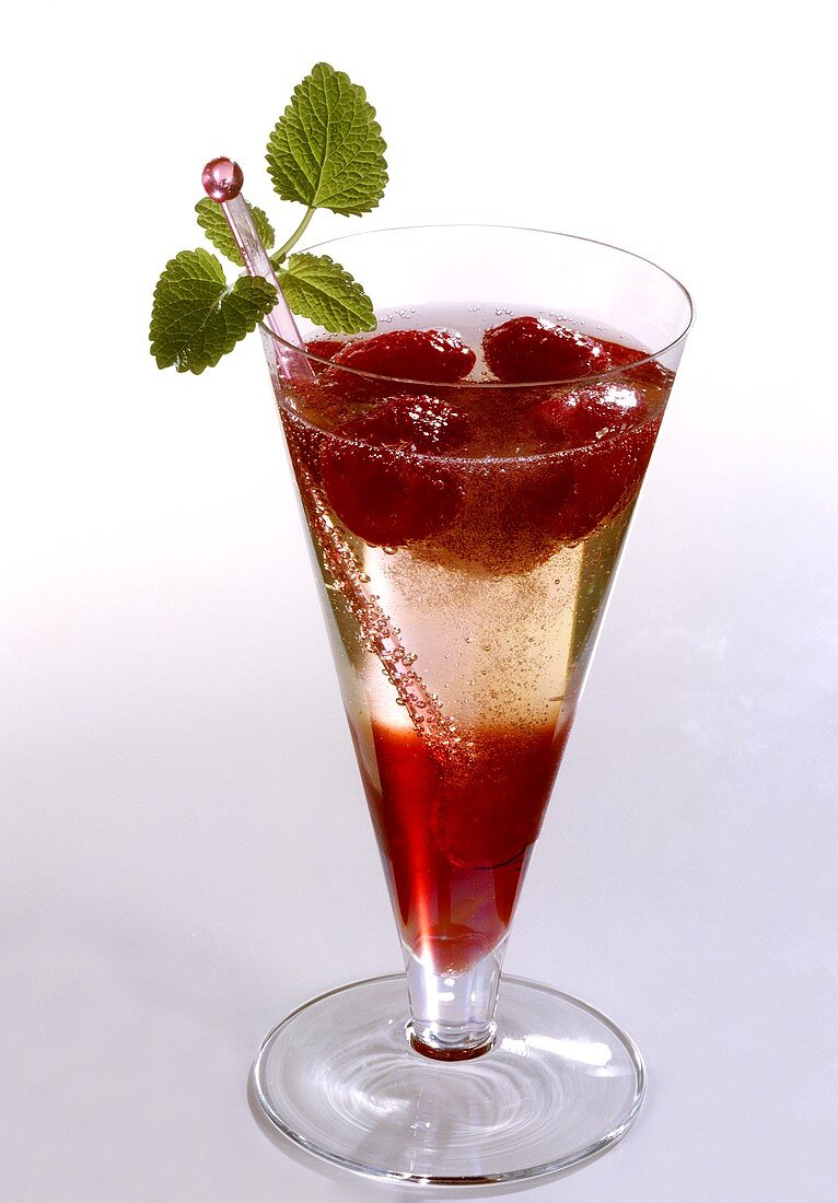 Raspberry-Sparkling Wine Cocktail