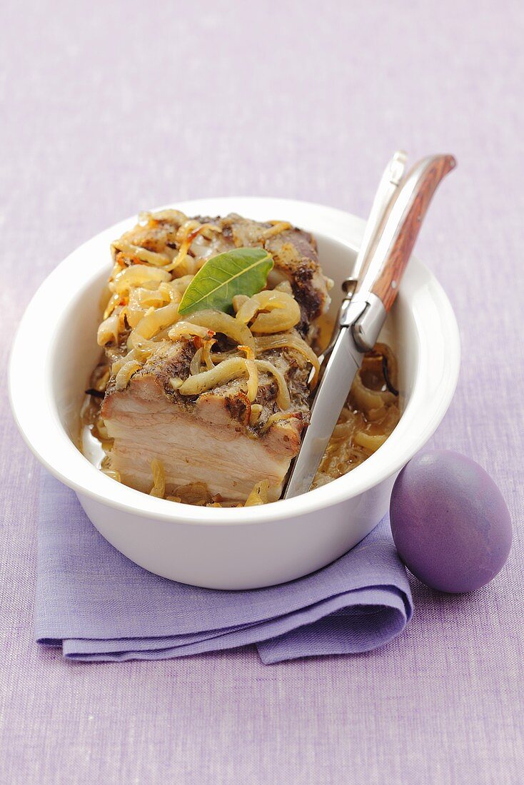 Pork with onions