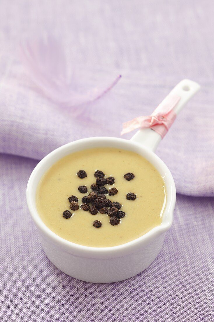 Mustard sauce with peppercorns