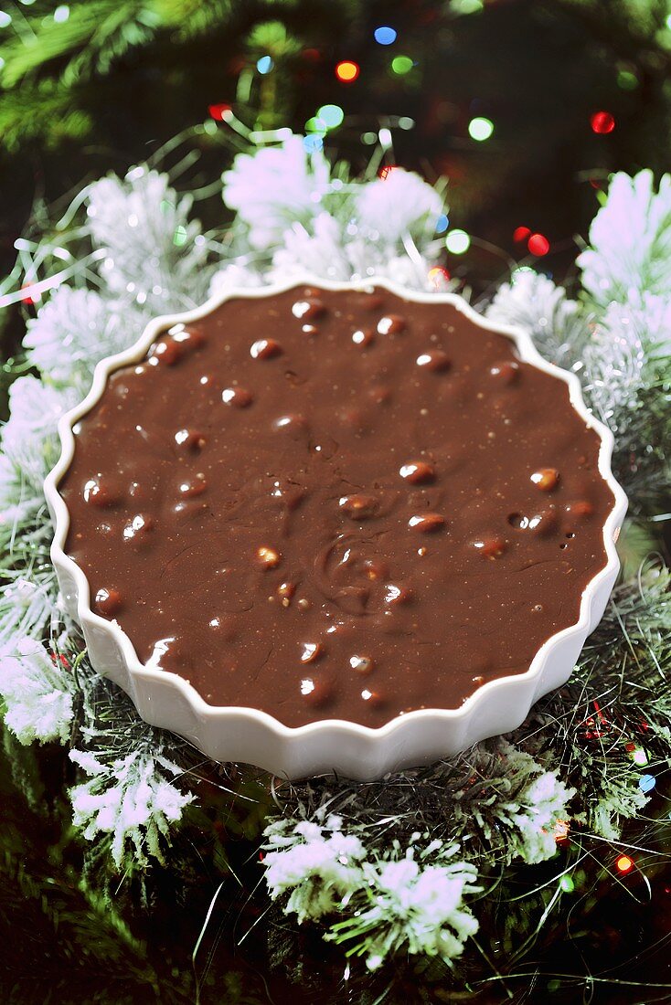Chocolate tart for Christmas
