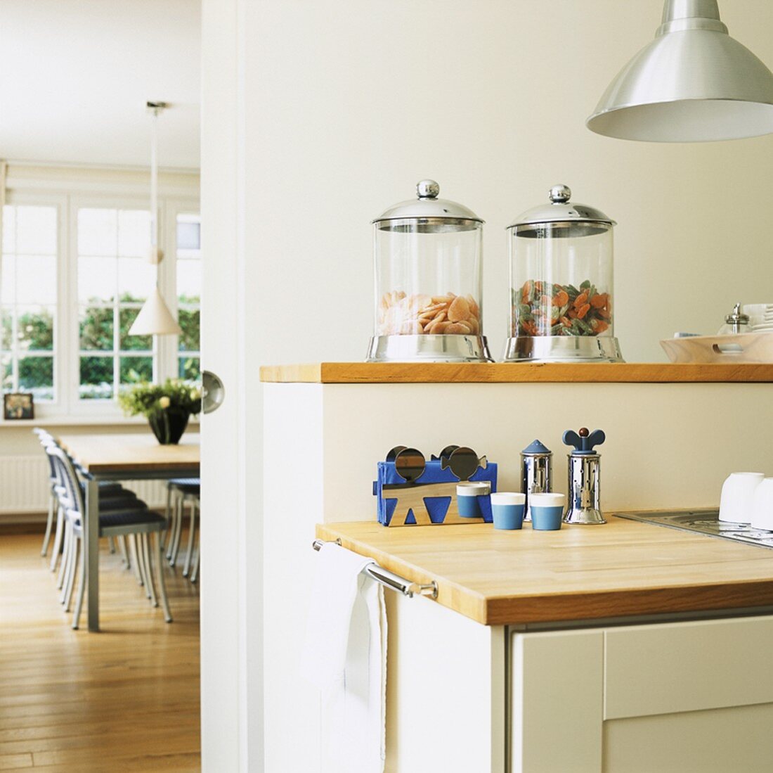 Storage jars on counter