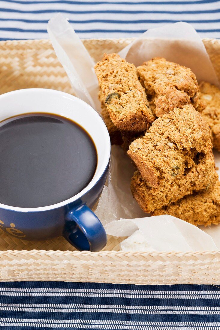 Muesli buttermilk rusks with coffee (South Africa)