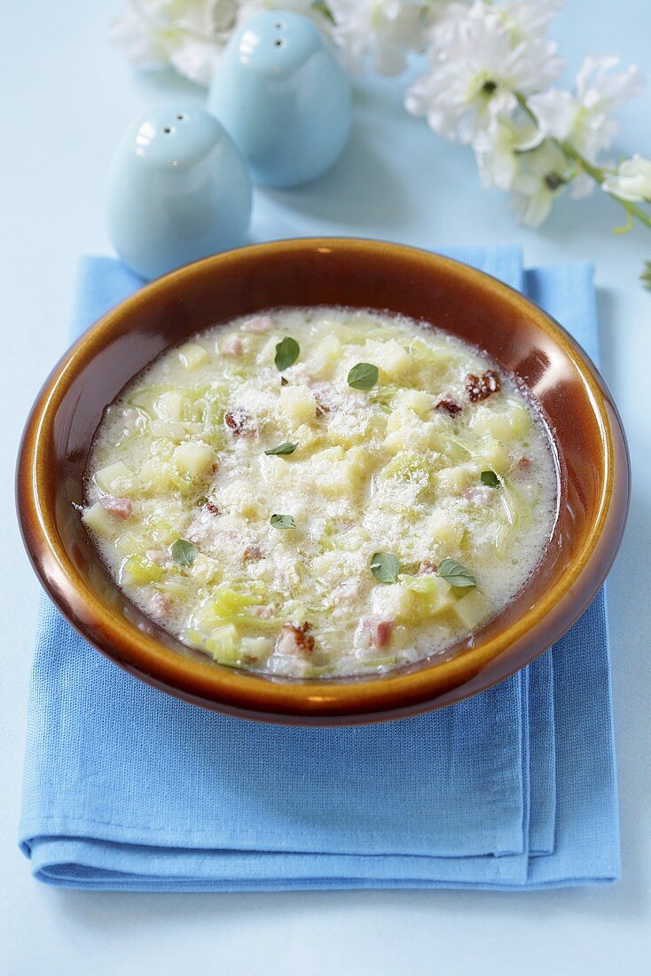 Potato soup with Parmesan