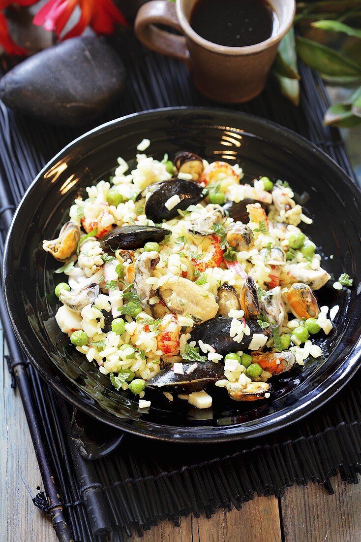 Seafood Paella in a Pan