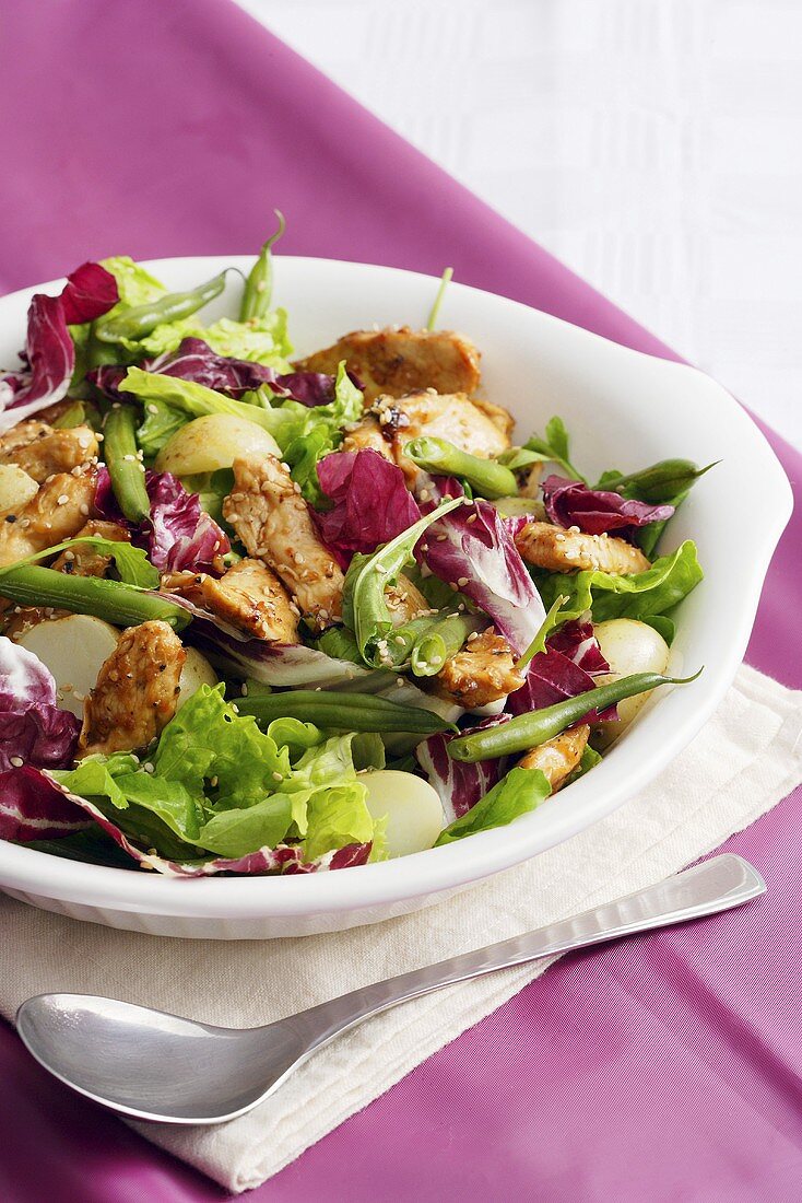 Chicken salad with radicchio