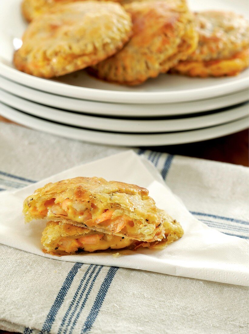 Prawn and cheese pasties