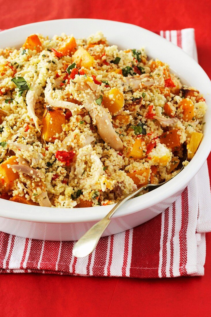 Couscous salad with chicken