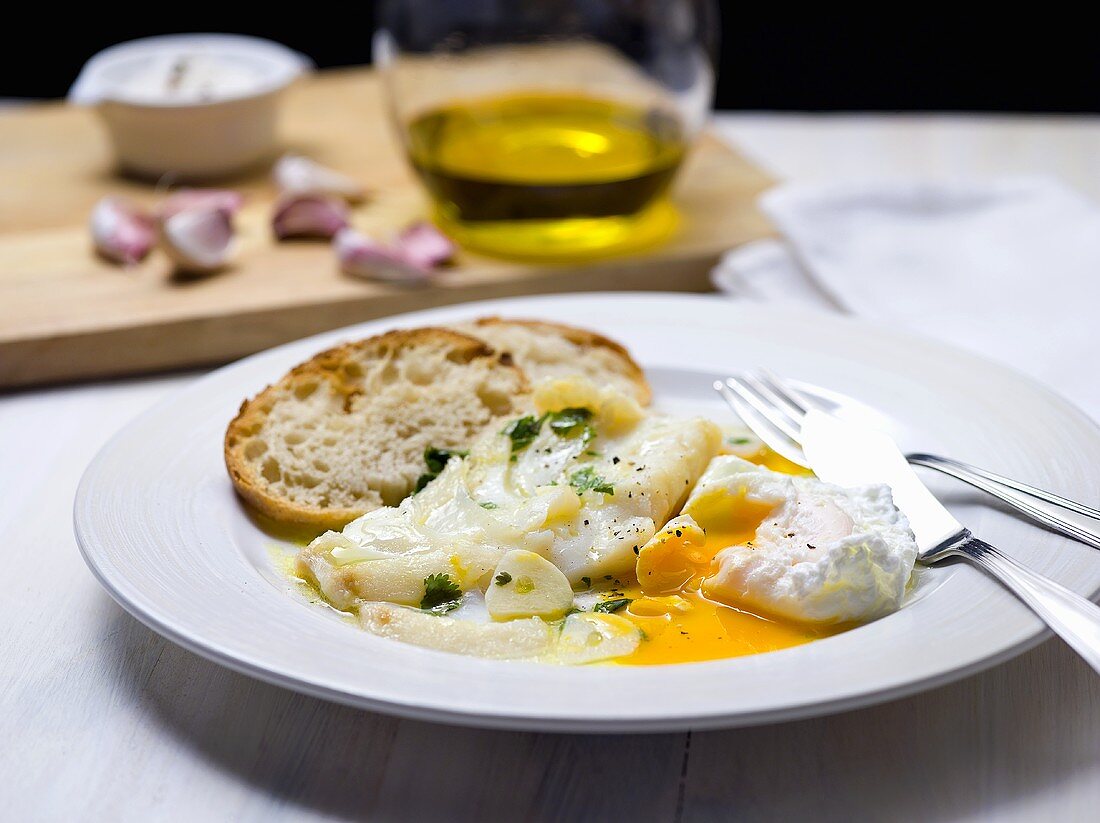 Acorda with cod, garlic and egg (Portugal)