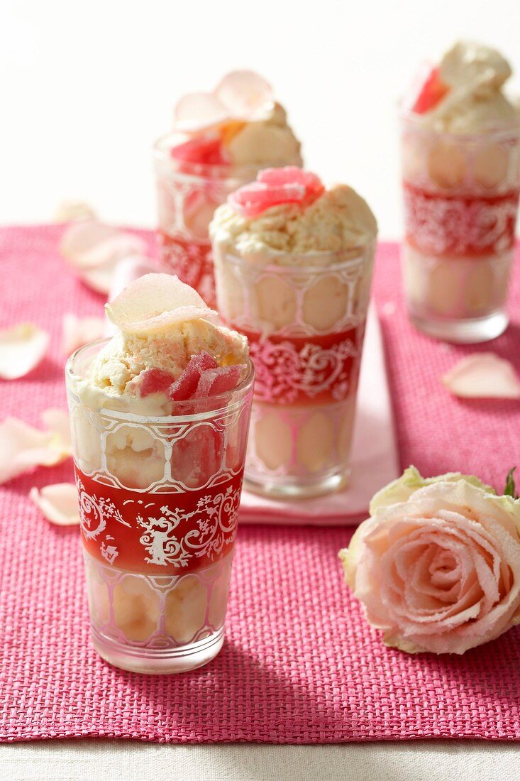 Vanilla ice cream with Turkish Delight