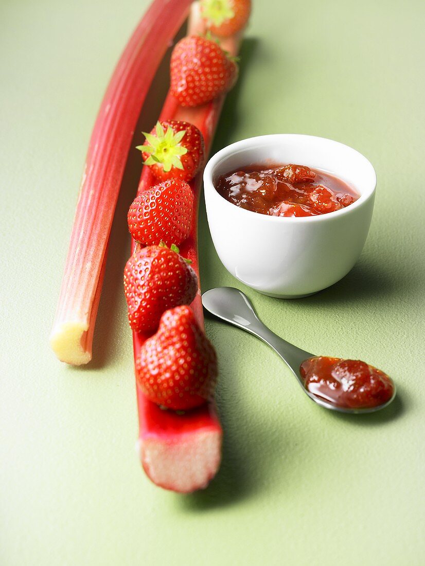 Strawberry and rhubarb jam