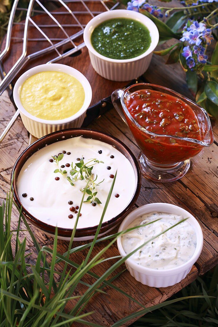 Various barbecue sauces