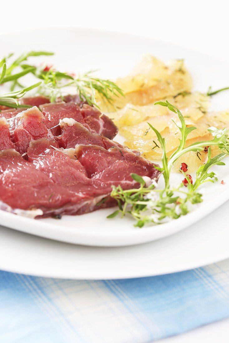 Marinated fillet of veal