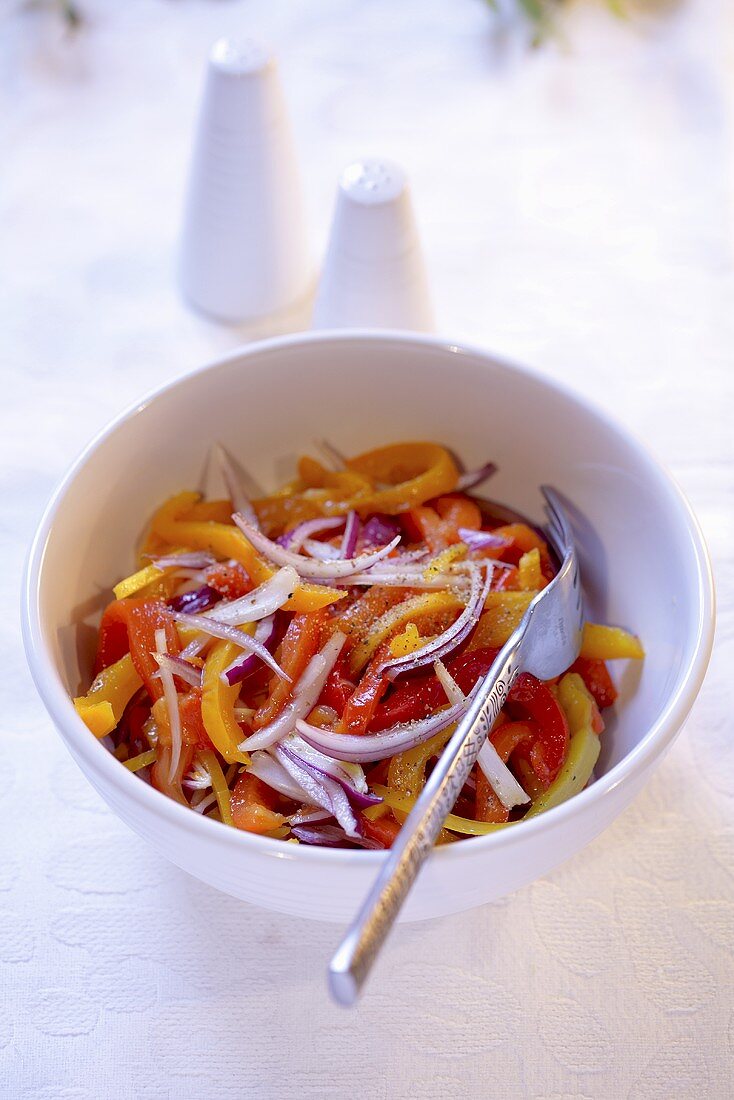 Pepper and pumpkin salad