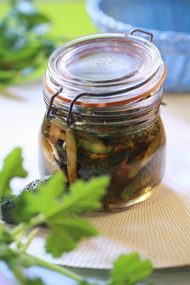 Pickled cucumbers, Mexican style