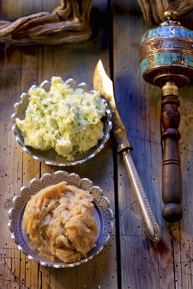 Herb butter and a spread