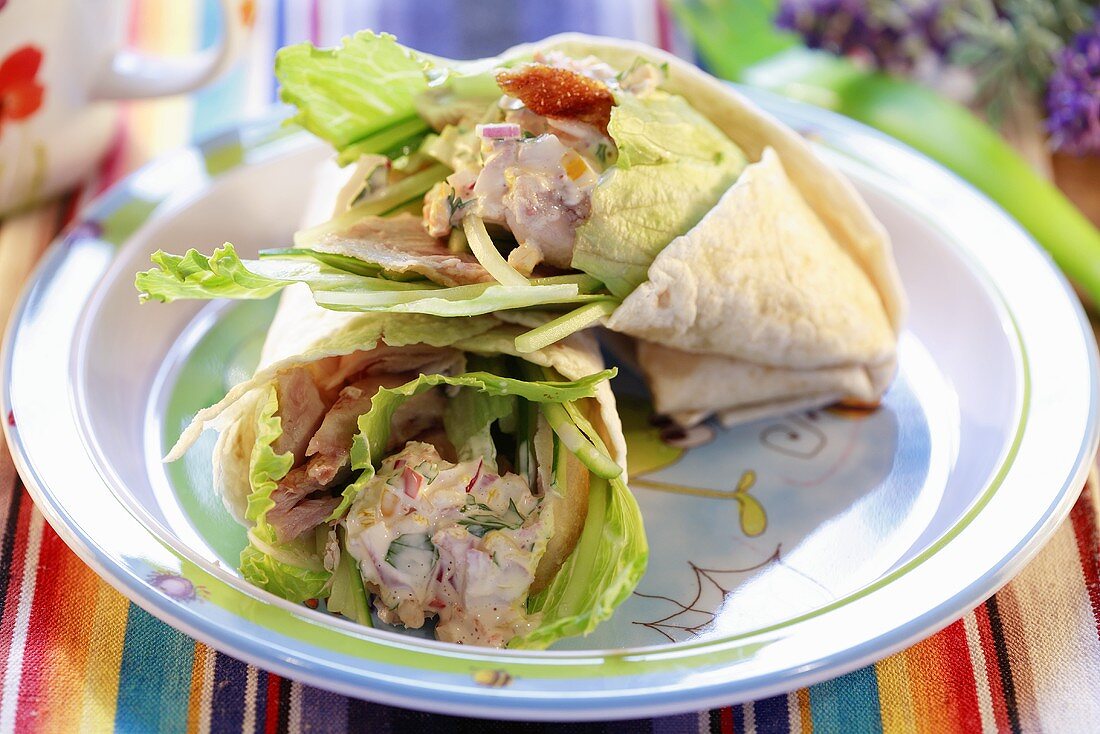 Fried chicken wraps