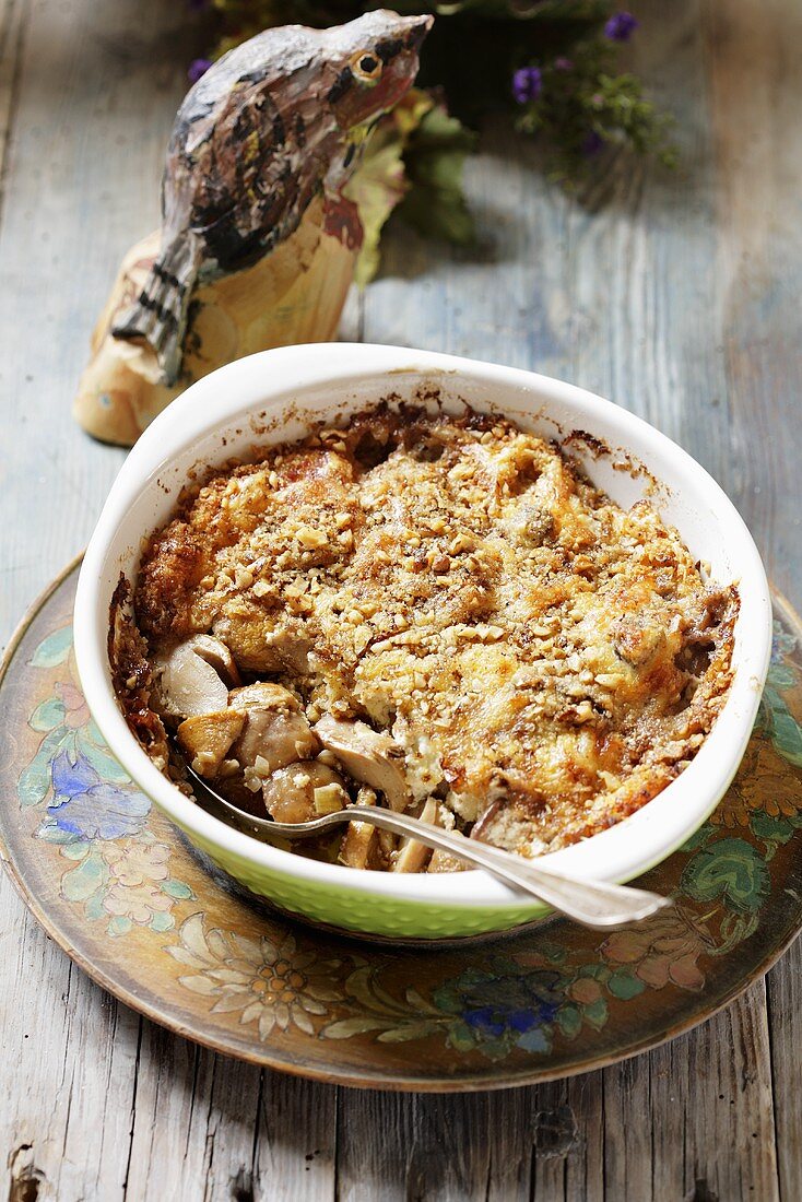 Mushroom gratin