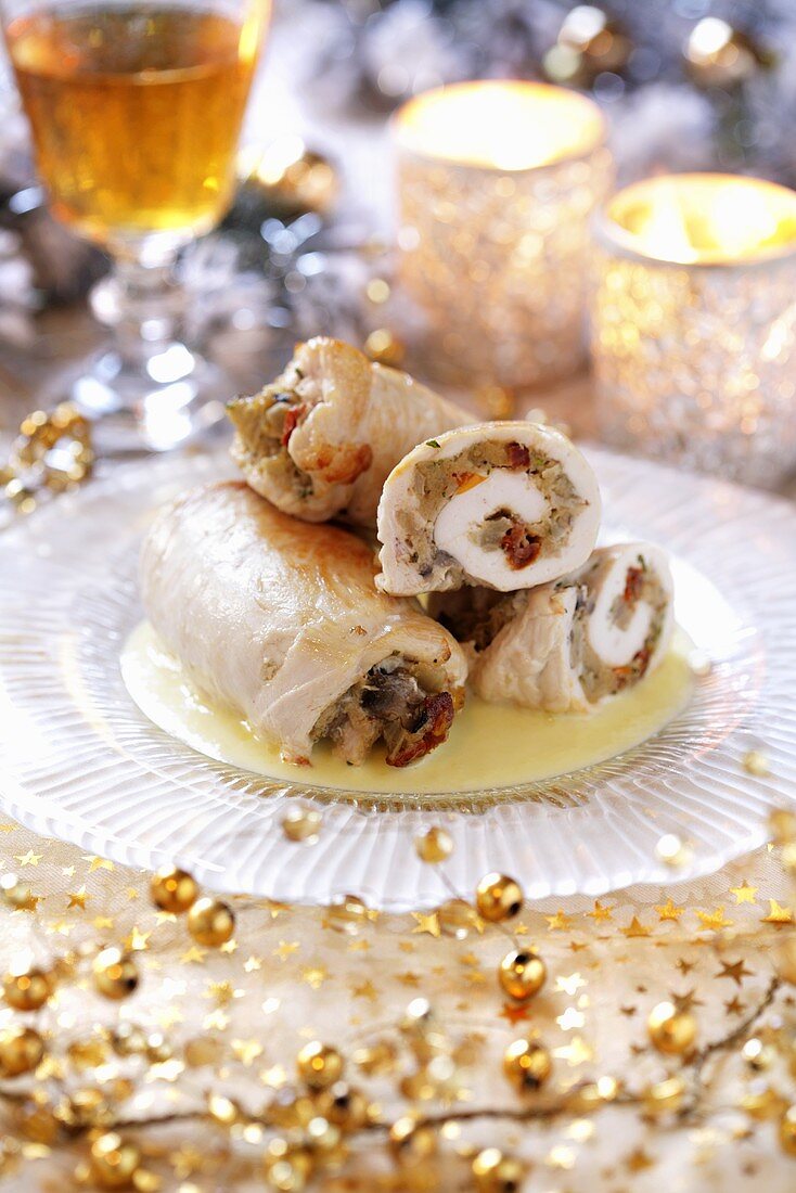 Chicken roulades for Christmas