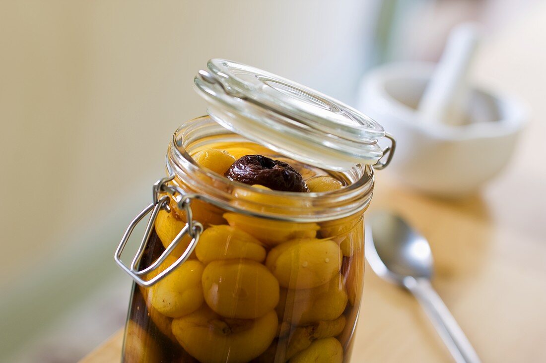 Dried fruit preserved in rum